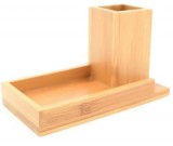 Bamboo Pencil Holder with Tray