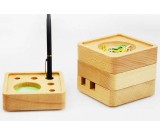 Bamboo&Wooden Smart Phone Dock Stand Desk Organizer Office Accessories Set – 4 Piece Set 