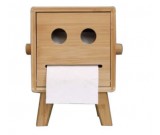 Bamboo Smiley Face Tissue Box