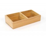 Office Supplies Wooden Desk Organizer with  2 Compartments 