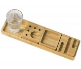 Bamboo Wood Desk Multipurpose Organizer With Tray