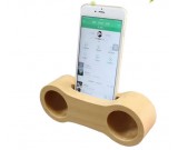  Bamboo Wooden Sound Amplifier Stand Dock for SmartPhone