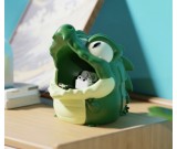 Big-eyed Crocodile Desktop Storage Box and Decorative Ornament