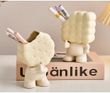 Creative Biscuit Office Desk Organizer Pen Holder