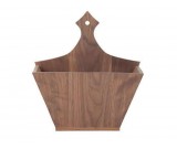 Black Walnut Wooden Wall Mounted Flower Vase