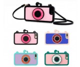 Cartoon Camera Soft Silicone Case For iPhone iPhone 8/8 Plus7/7 Plus/6/6 Plus/6S/6S Plus - Built in Wireless Camera Shutter Selfie Bluetooth Remote 