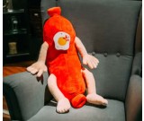 Cartoon Sausage Plush Doll Back Cushion