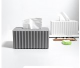 Cement Tissue Box, Geometric Art Design Decoration