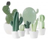 Ceramic Cactus Figurine on Pot