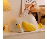 Creative Lay Flat Chick Ceramic Decorative Tissue Box