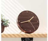 Classic Black Walnut Silent Desktop Clock