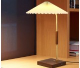 Classic Black Walnut Umbrella Shaped Table Lamp