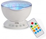 Colorful Automatic Rotating Waves Night Light With Remote Control