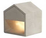 Concrete Finish House Shaped USB Cement Table lamp