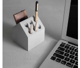 Concrete House Shaped Pen Holder Cell Phone Holder