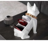 Creative Dog Resin Office Desktop Stationery Cell Phone Remote Control Storage Box Organizer