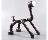 Handmade Metal Water Pipe Table Lamp