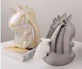 Creative Unicorn Ceramic Ornament Decorative Tissue Box