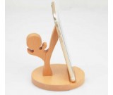 Creative Wooden Decorative Small Humanoid Cell Phone Stand