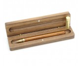Customize Logo/Name Engrave Wooden Single Pen Pencil Protective Box Case