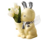 Cute Bear Rabbit Holding Flower Ceramic Tissue Box