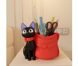 Cute Black Cat Office Decoration Pen Holder, Creative Gift