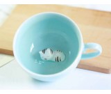 Cute Cat Figurine Ceramic Coffee Cup