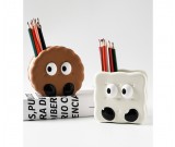 Cute Cookie-Shaped Pen Holder for Desk, Kawaii Office Decor