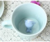 Cute Dolphin Figurine Ceramic Coffee Cup