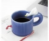 Cute Duck Drinking Water Ceramic Mug