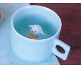 Cute Lamb  Figurine Ceramic Coffee Cup 