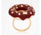 Donut Shaped Ring,Brown