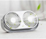 Dual Head USB Powered Mini Desk Fan