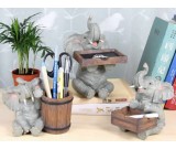 Elephant  Desk Decoration Pencil Holder,Business Card Holder,Ashtray for Office