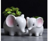 Elephant Ceramic Succulent Planter/Plant Pot/Flower Pot,Set of 2 
