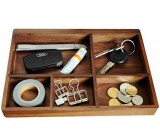 Wooden Drawer Tray Desk Stationery Organizer Storage Box Business Card Holder Key Container 