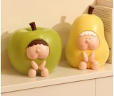 Fun Apple Pear Fruit Boy Piggy Bank
