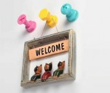  Funny 3-Color Self Adhesive Decorative Wall hooks