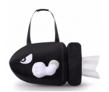 Funny Black Rocket Plush Tissue Box