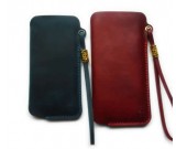 Genuine Leather  Phone Pouch with Strap for iPhone  8 8 Plus 7 7 Plus 