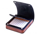 Genuine Leather&Wooden Cigarette Case