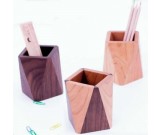 Geometric Designs  Wooden Pen Cup Pencil Pot Holder Container Organizer 