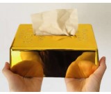 Gold Bullion Bar  Tissue Box 