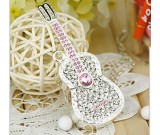 16G Guitar Shaped Faux Diamond Usb Flash Drive