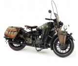 Handmade Antique Model Kit Motorcycle- 1942 Harley-Davidson "WLA" Military Motorcycle