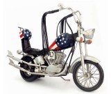 Handmade Antique Model Kit Motorcycle-1969 Harley National Flag Motorcycle