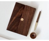 Handmade Black Walnut Wood Cover Notebook