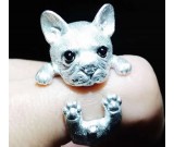 925 Silver Handmade Cute Dog Ring 