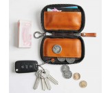 Handmade Genuine Leather Car Key Case Wallet Key Holder Bag for Men Women