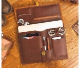 Handmade Genuine Leather  Laptop Sleeve Leather Case Tablet Carrying Bag for Macbook Pro/Air 13" 15" 